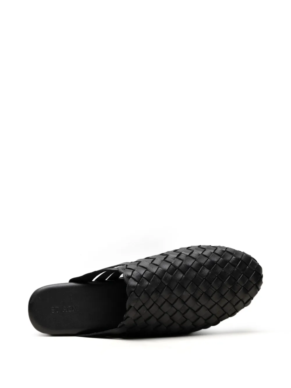 St. Agni Bunto Woven Mules in Black, view 4