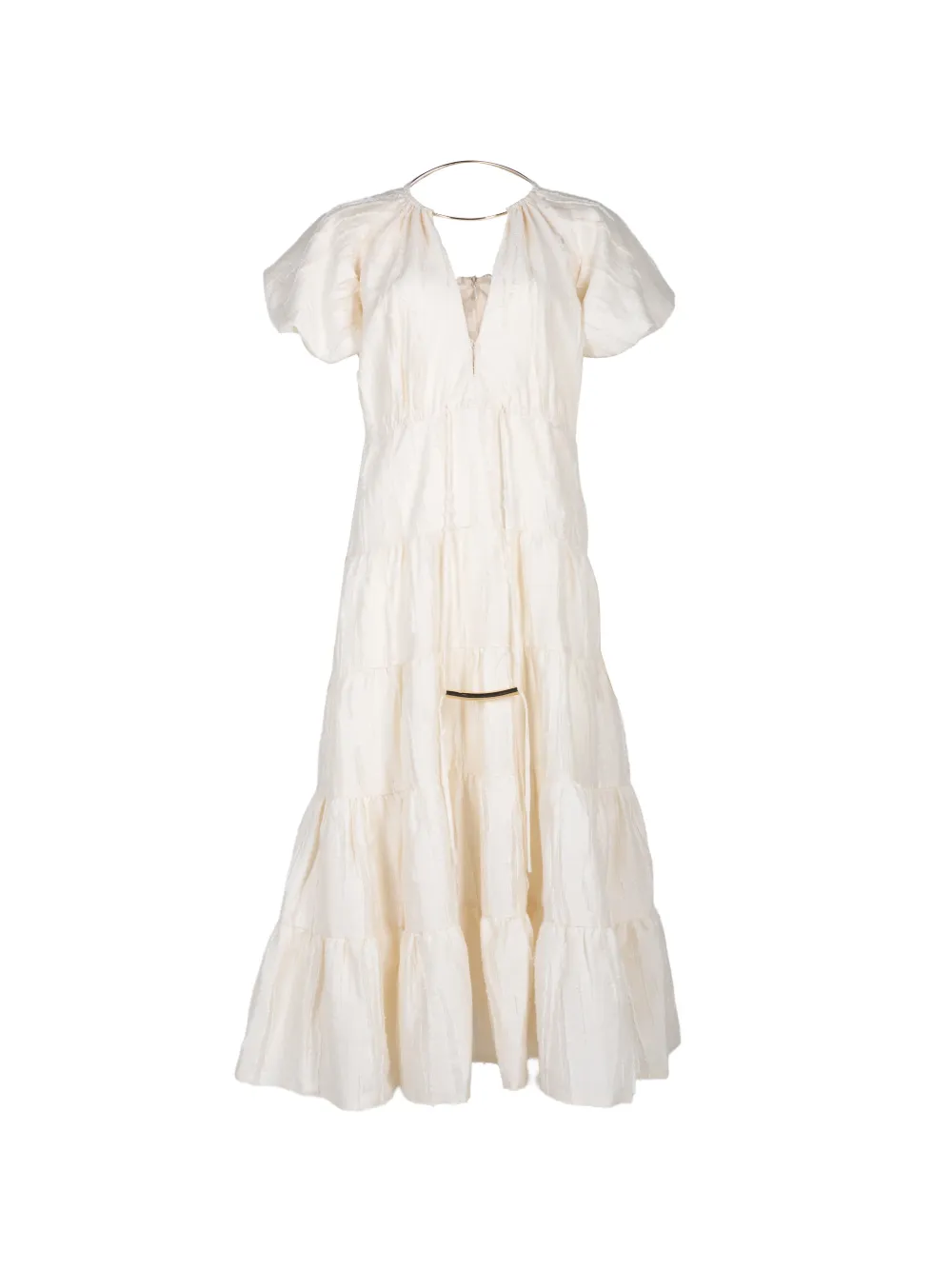 Alexis Lustre tiered midi dress · M