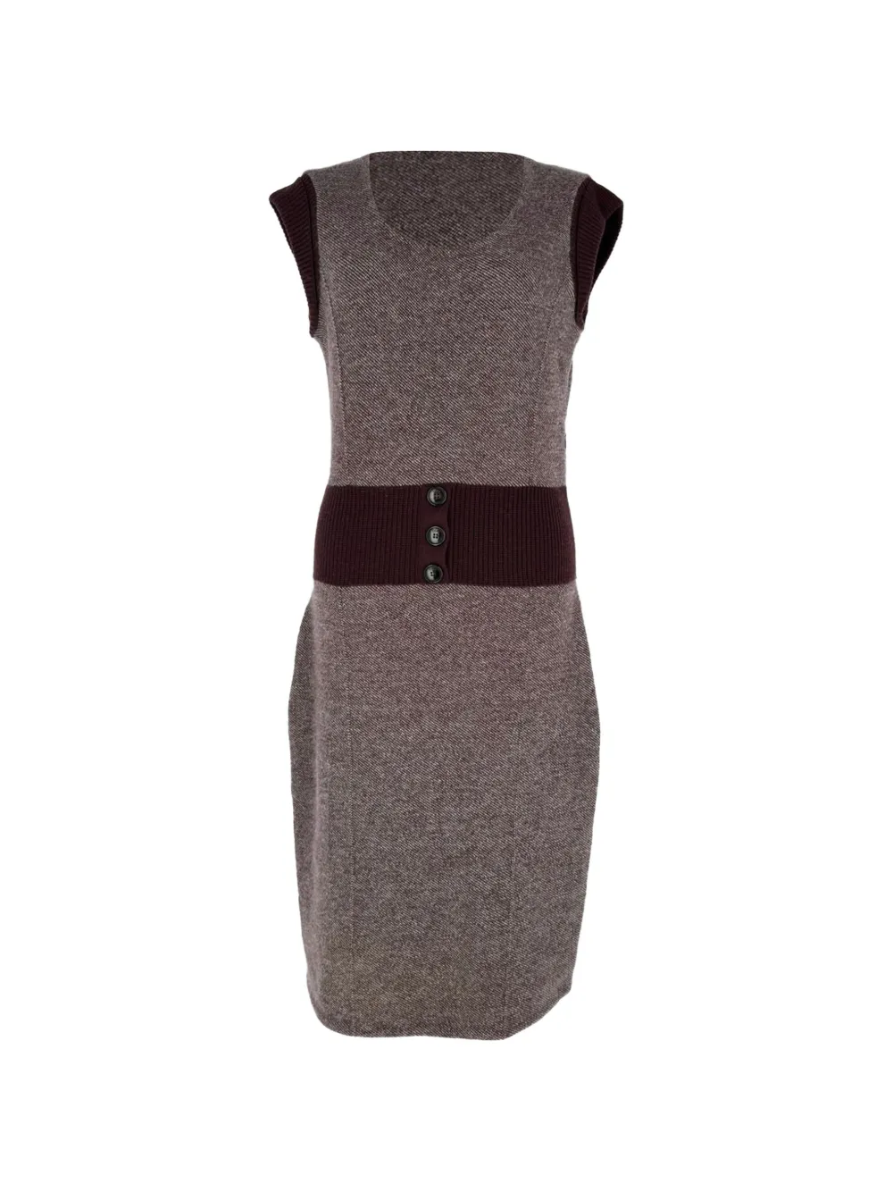 Christian Dior Pre-Owned button-detail knit dress - Marrone