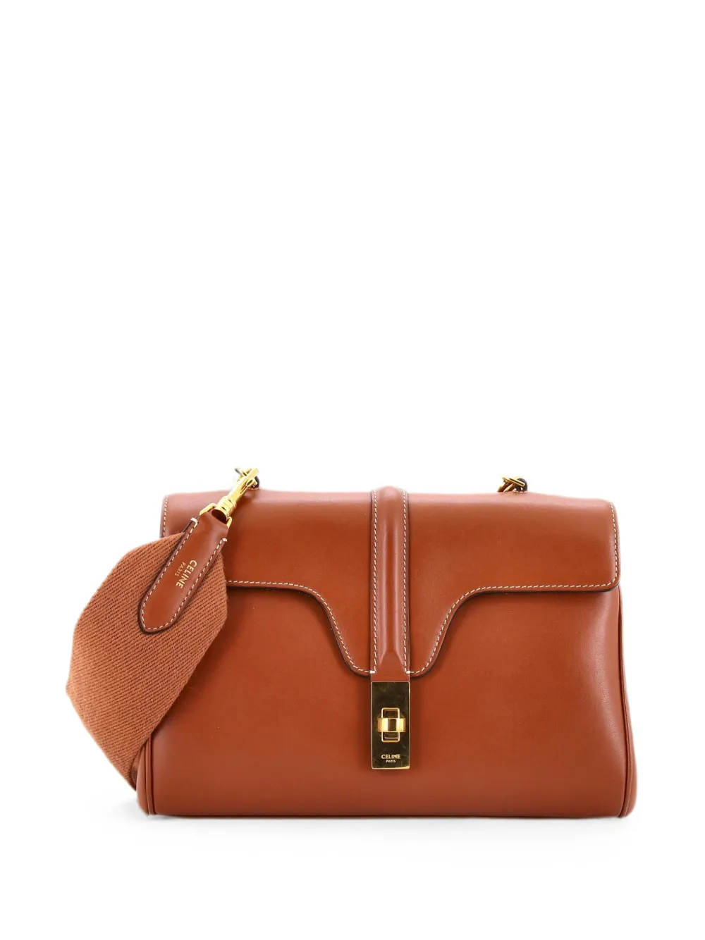 Celine Pre-Owned Soft 16 Bag Smooth Calfskin Teen shoulder bag - Marrone