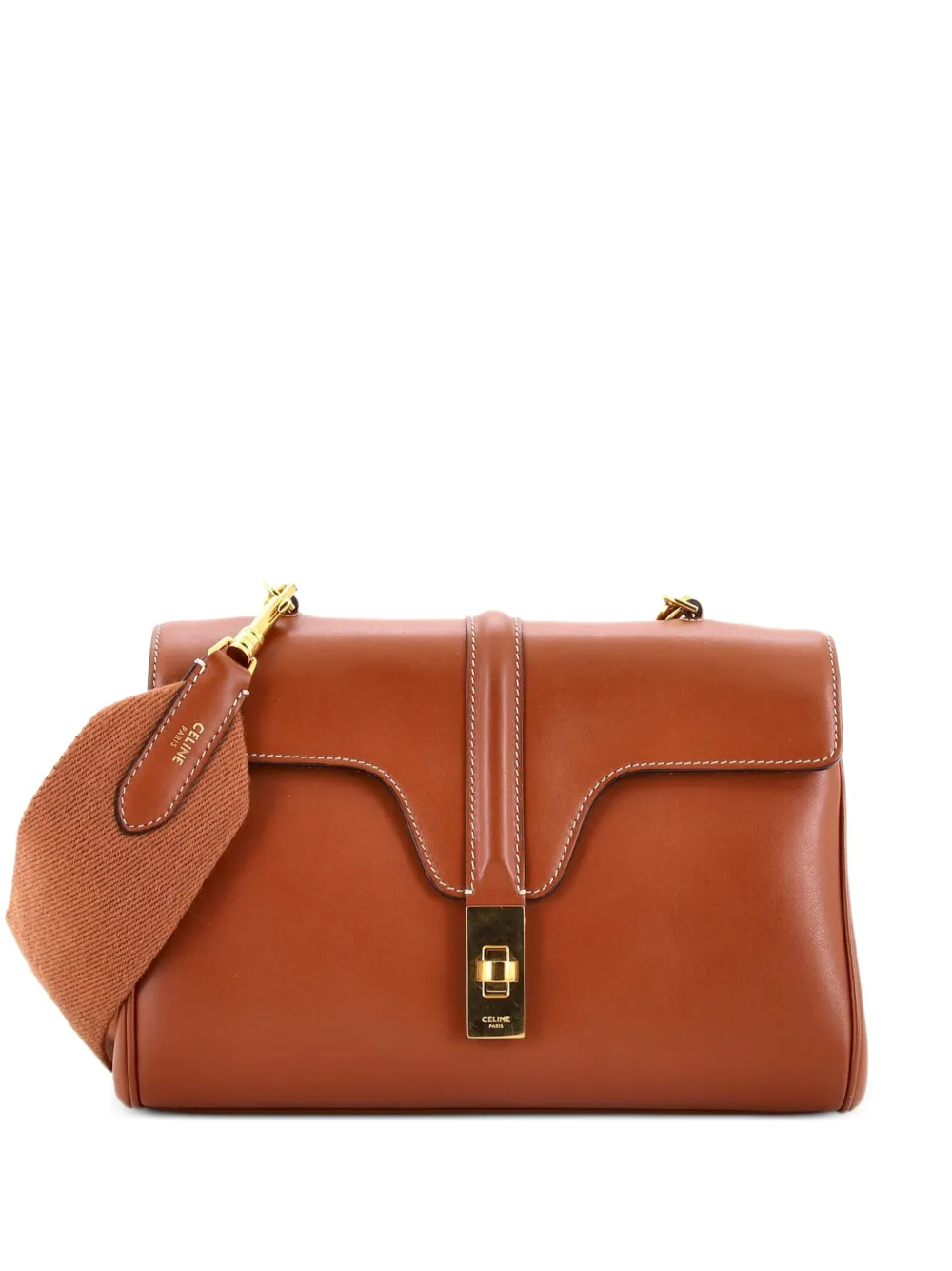 Celine Pre-Owned Soft 16 Bag Smooth Calfskin Teen shoulder bag - Marrone