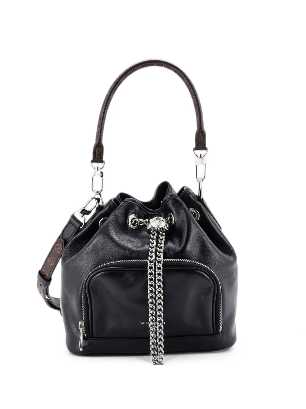 Louis Vuitton Pre-Owned No Way Vibe Leather with Monogram Detail bucket bag - Nero