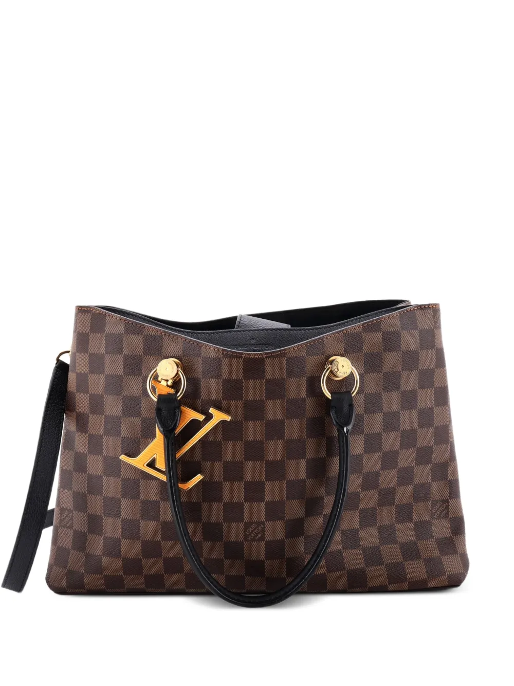 Louis Vuitton Pre-Owned LV Riverside Handbag Damier with Leather tote bag - Nero