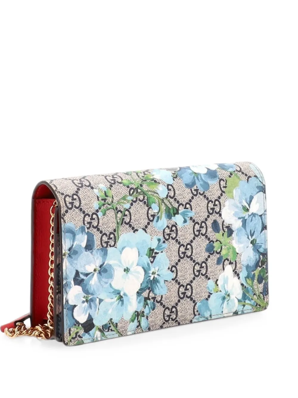 Gucci Pre-Owned Chain Wallet Blooms Print GG Coated Canvas crossbody bag - Multicolore