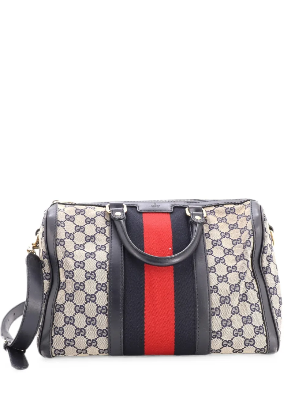 Gucci Pre-Owned Vintage Web Boston Bag GG Canvas Medium satchel - Blau