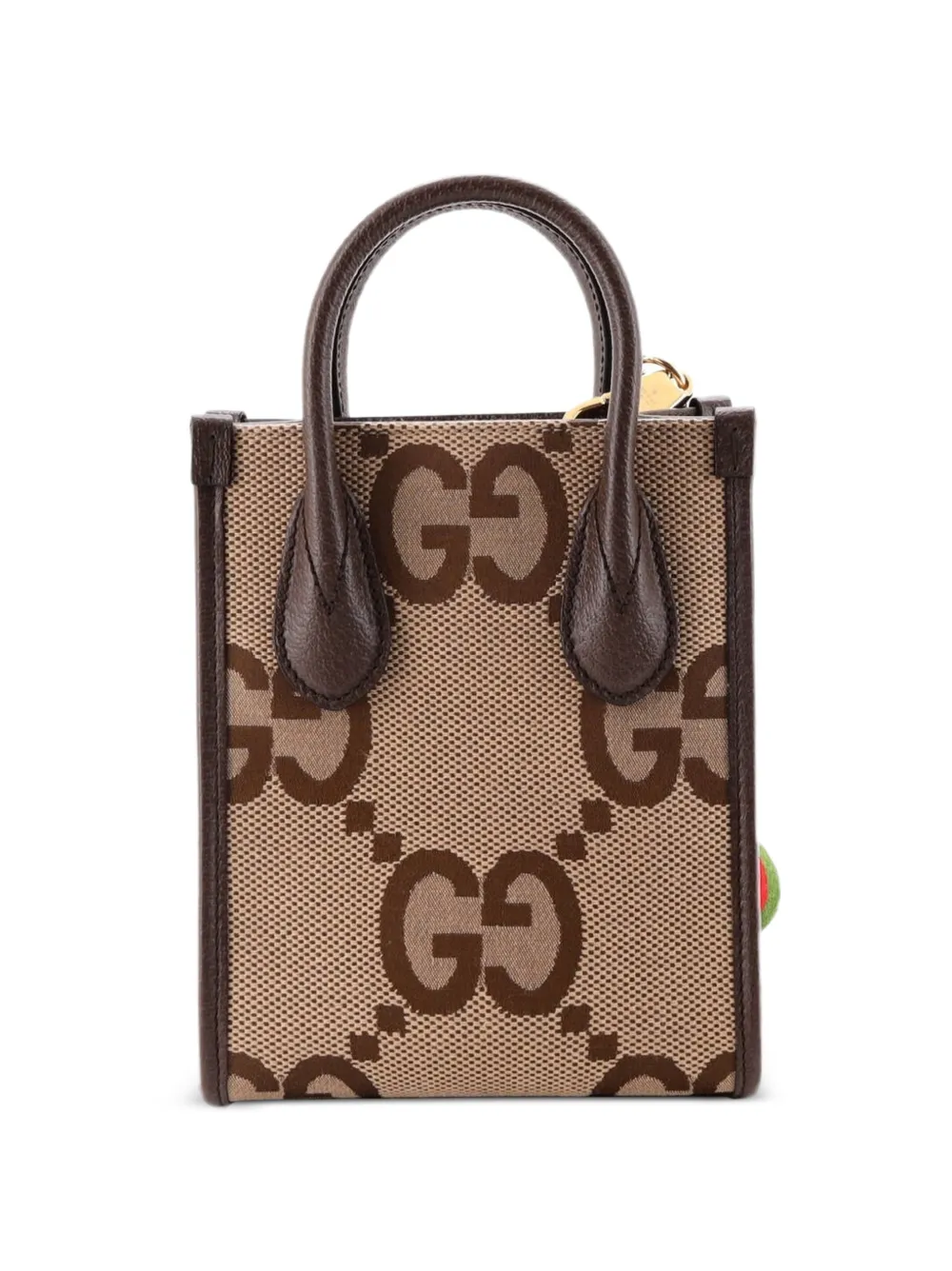 Gucci Pre-Owned Vertical Tote Jumbo GG Canvas Mini crossbody bag - Marrone