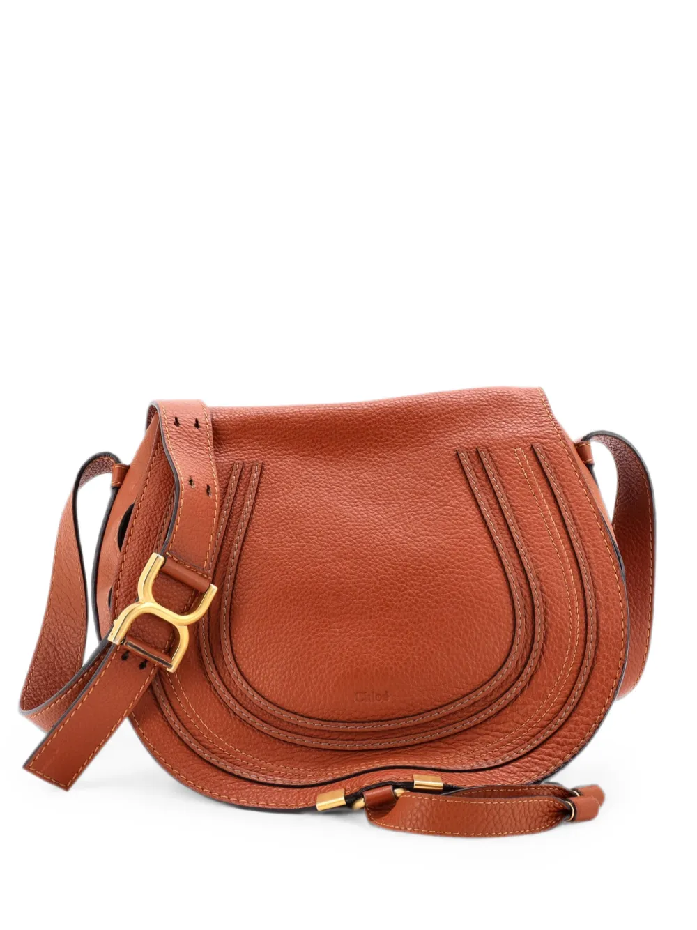Chloé Pre-Owned Marcie Leather Medium crossbody bag - Braun
