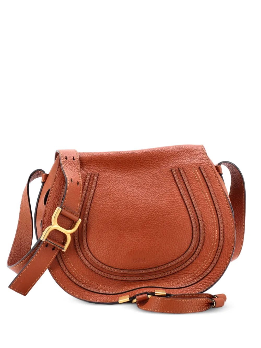 Chloé Pre-Owned Marcie Leather Medium crossbody bag - Braun