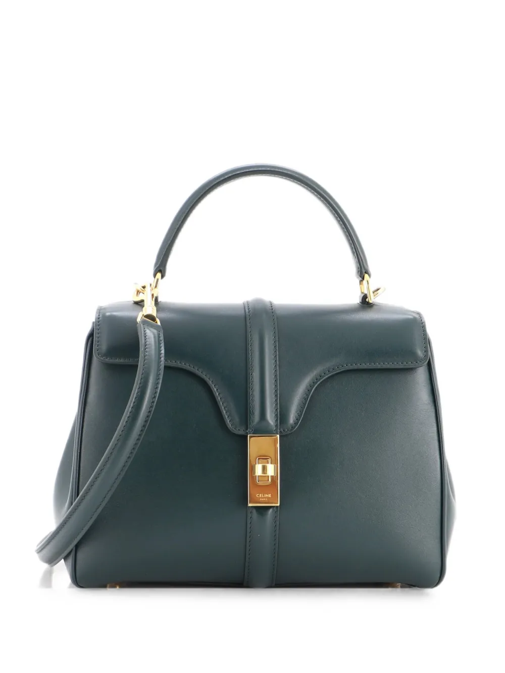 Celine Pre-Owned 16 Top Handle Bag Smooth Calfskin Small satchel - Verde