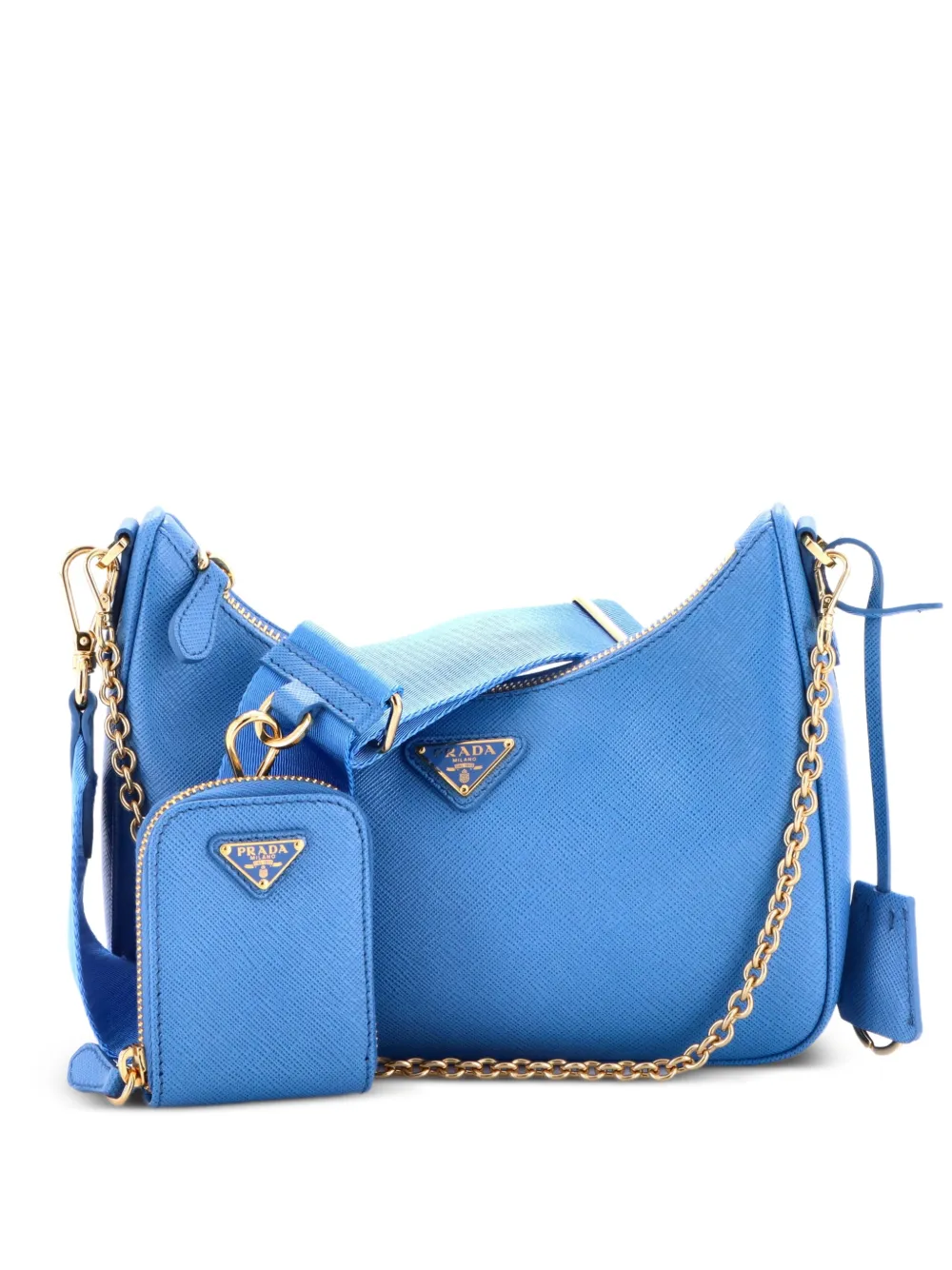 Prada Pre-Owned Re-Edition 2005 Shoulder Bag Saffiano Leather Small crossbody bag - Blu
