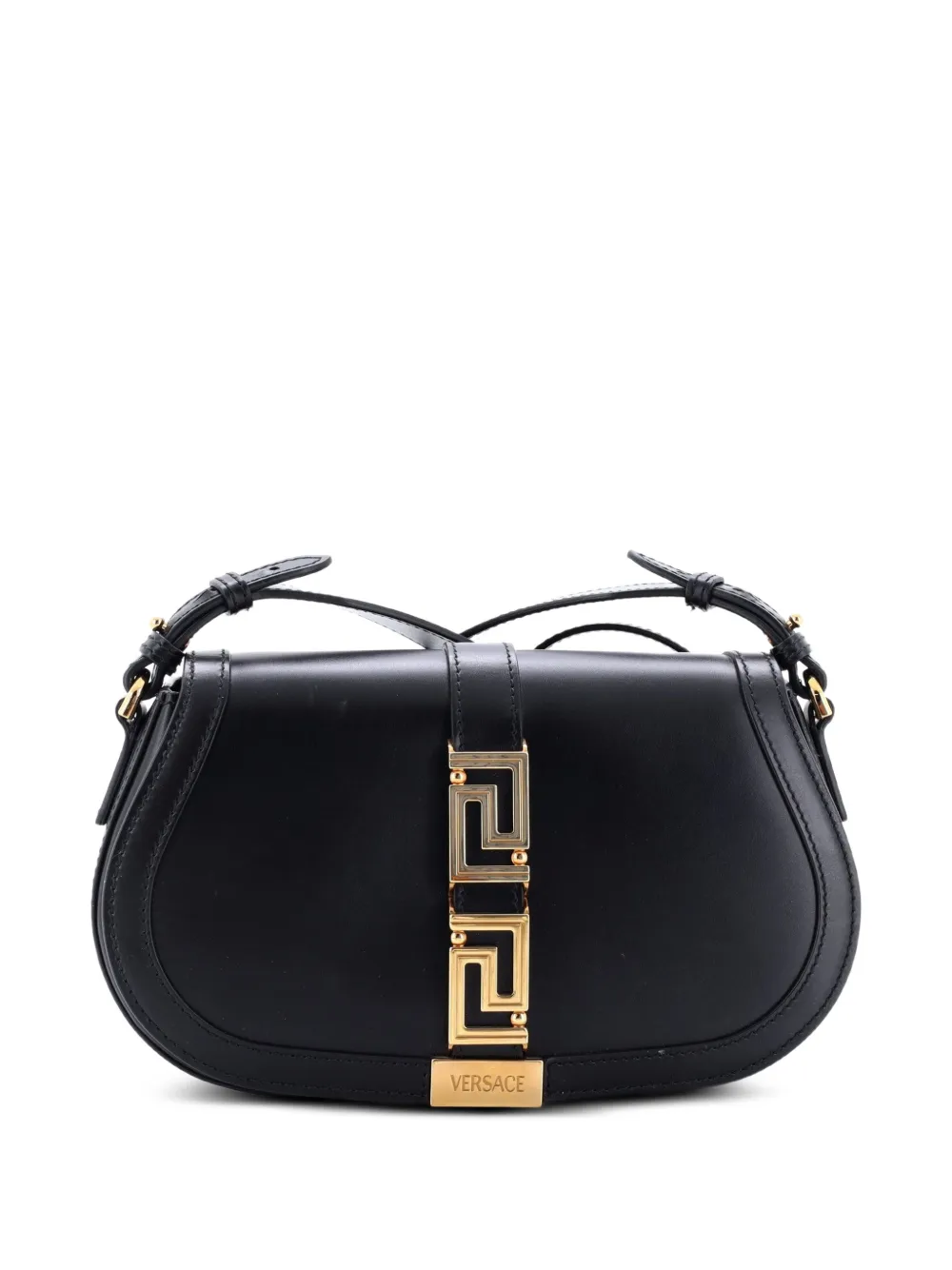 Versace Pre-Owned Greca Goddess Leather Medium shoulder bag - Schwarz
