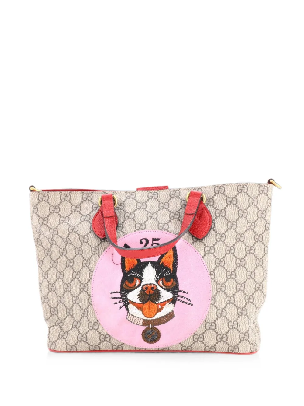 Gucci Pre-Owned Convertible Soft GG Coated Canvas with Applique Small tote bag - Braun