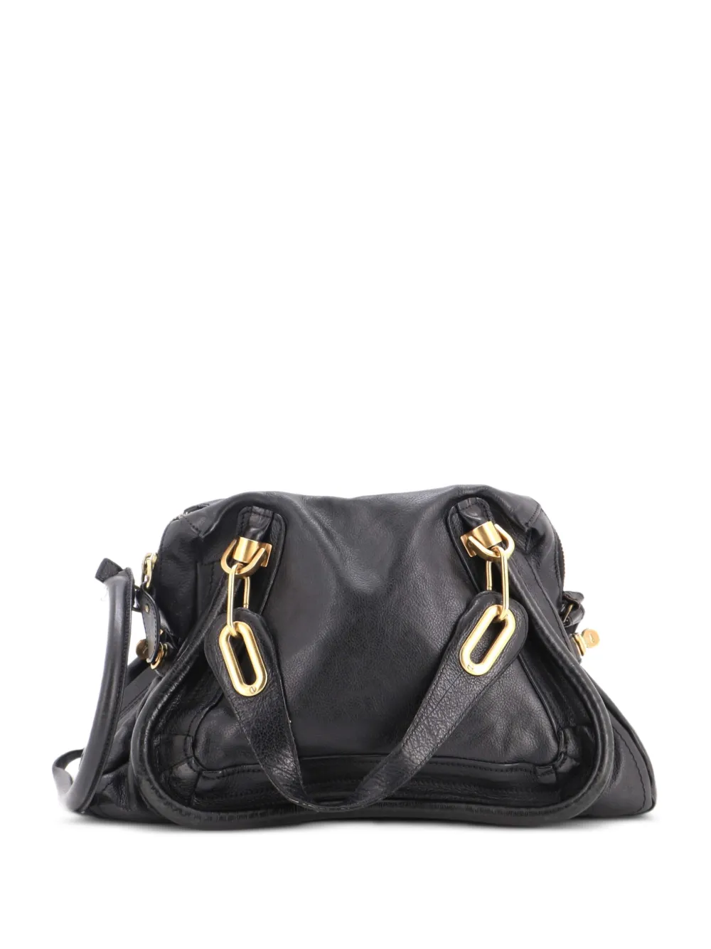 Chloé Pre-Owned Paraty Top Handle Bag Leather Medium satchel - Nero