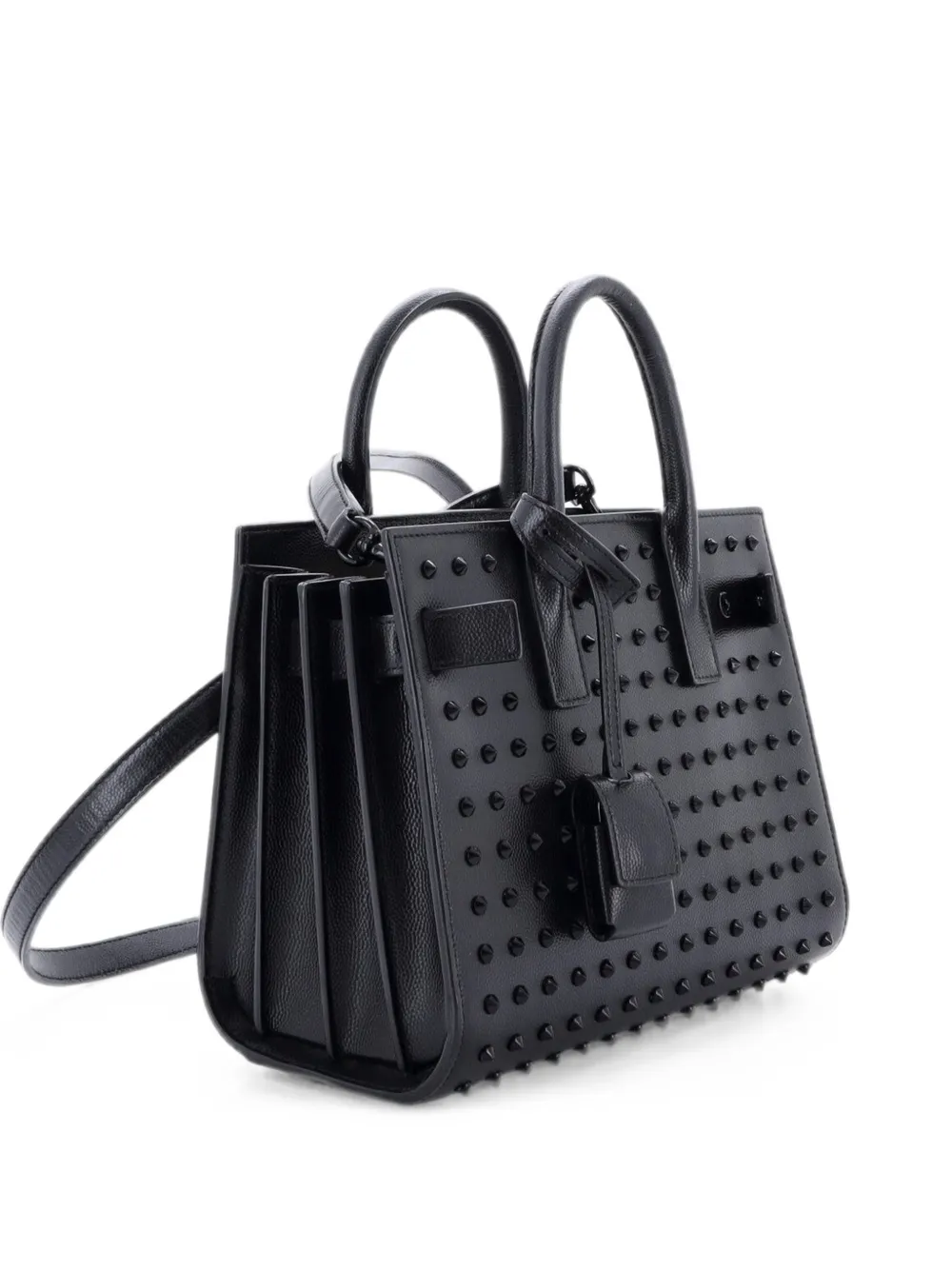 Saint Laurent Pre-Owned Sac de Jour Bag Studded Leather Nano tote bag - Nero