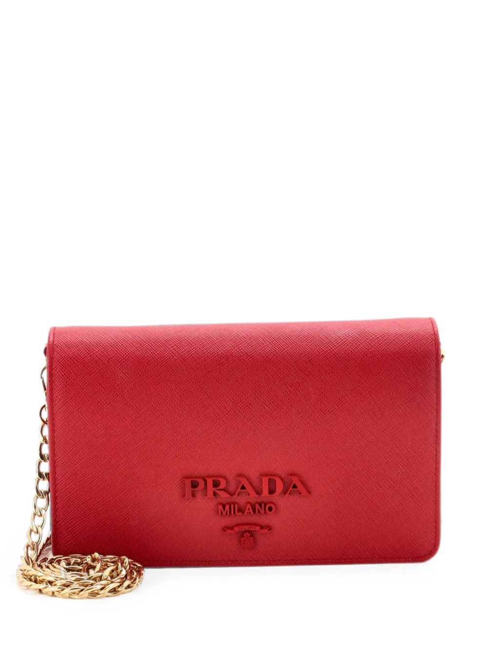 Prada Pre-Owned Chain Wallet Saffiano Leather crossbody bag - Rot