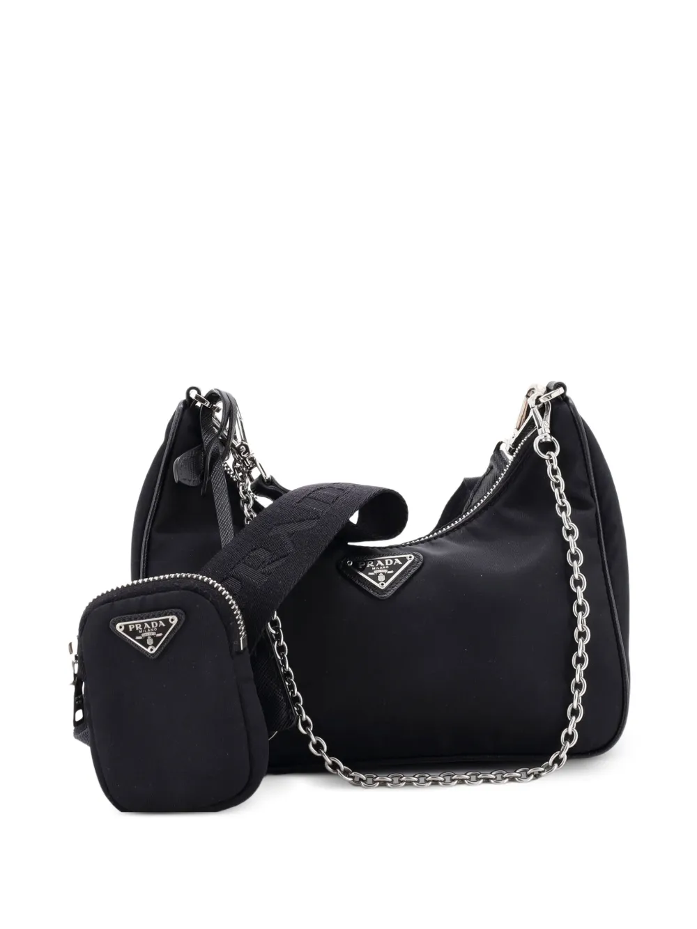 Prada Pre-Owned Re-Edition 2005 Shoulder Bag Tessuto Small crossbody bag - Nero