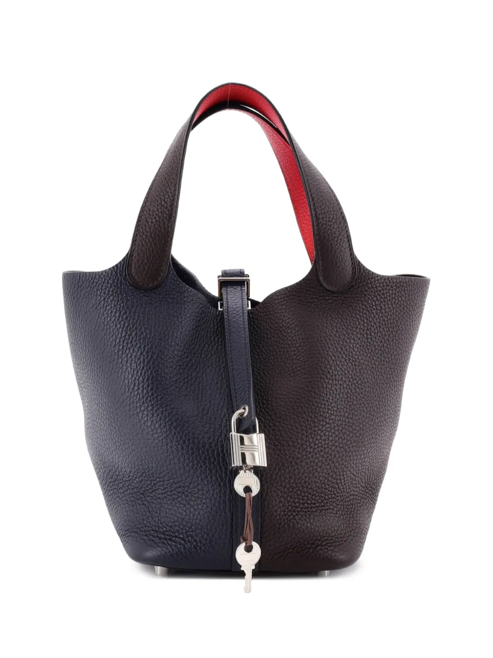 Hermès Pre-Owned Picotin Lock Bag Tricolor Clemence PM bucket bag - Blau