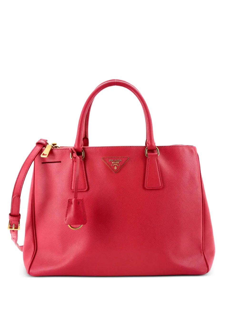 Prada Pre-Owned Double Zip Lux Saffiano Leather Medium tote bag - Rosa