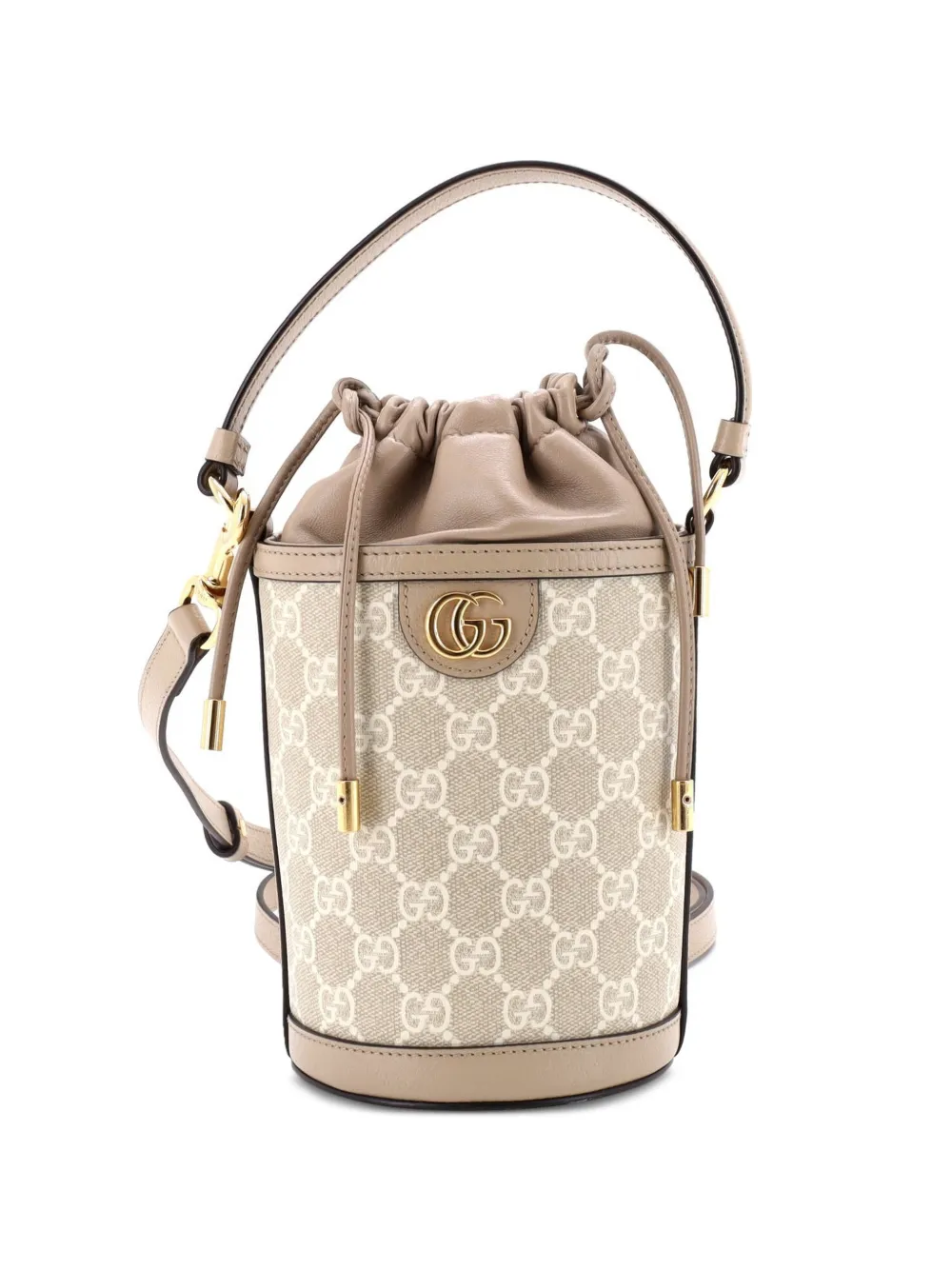 Gucci Pre-Owned Ophidia Top Handle GG Coated Canvas with Leather Mini bucket bag - Toni neutri