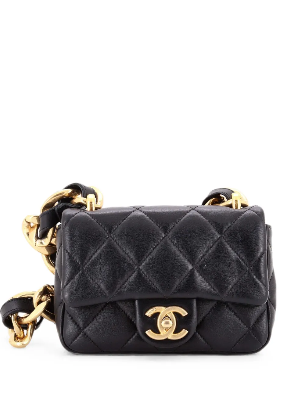 CHANEL Pre-Owned Funky Town Flap Bag Quilted Lambskin Mini shoulder bag - Nero