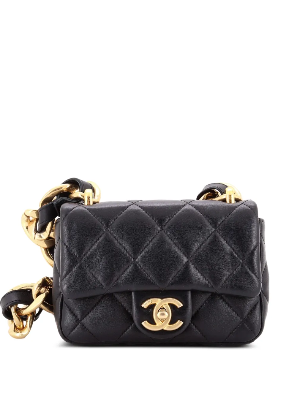 CHANEL Pre-Owned Funky Town Flap Bag Quilted Lambskin Mini shoulder bag - Schwarz