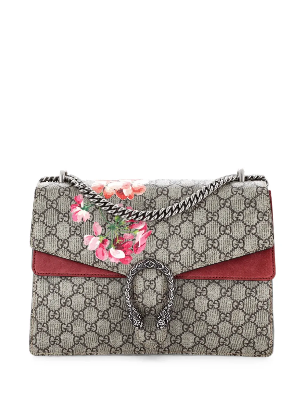 Gucci Pre-Owned Dionysus Bag Blooms Print GG Coated Canvas Medium shoulder bag - Marrone