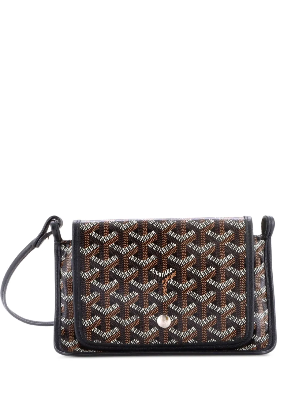 Goyard Pre-Owned Plumet Clutch Wallet Coated Canvas crossbody bag - Nero