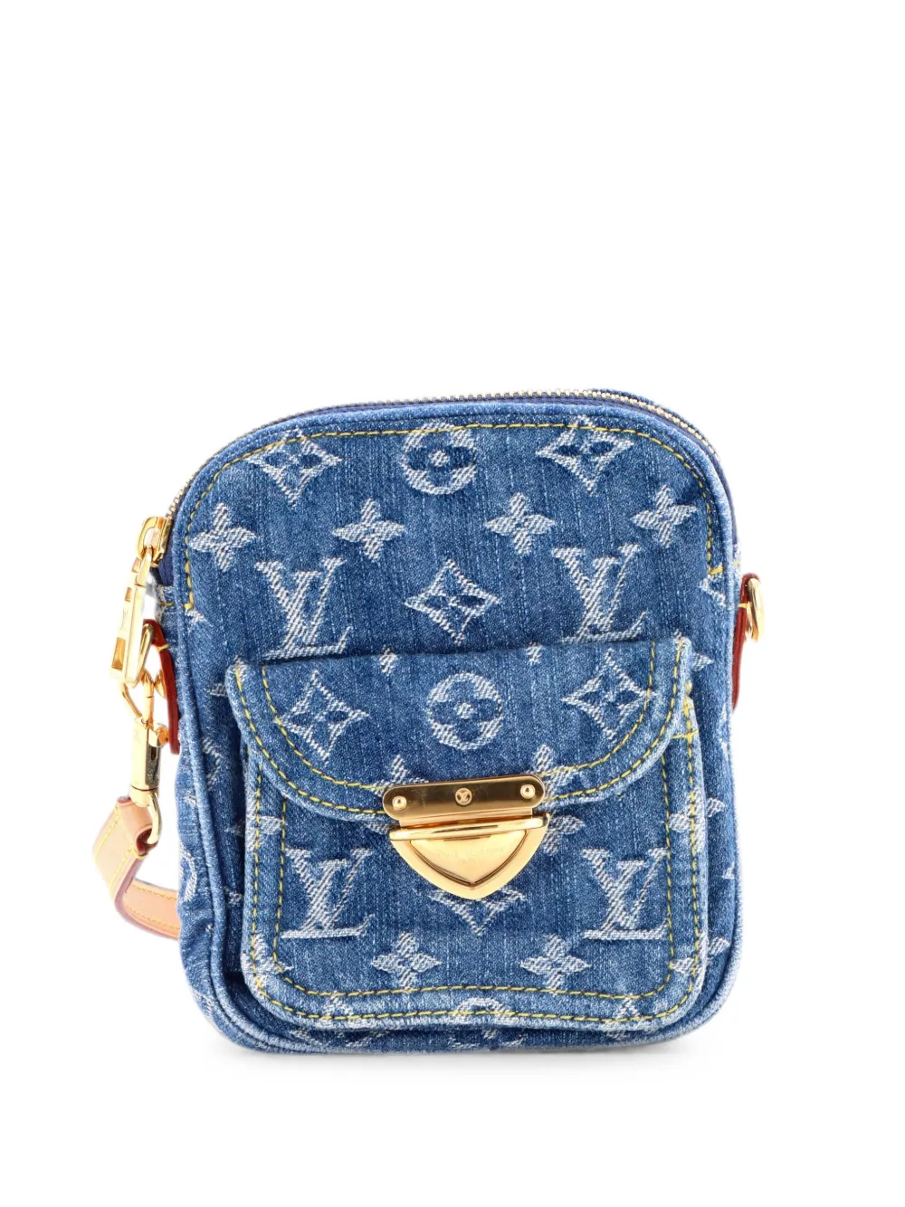 Louis Vuitton Pre-Owned Fairfax Pochette LV Remix Monogram Denim crossbody bag - Blu