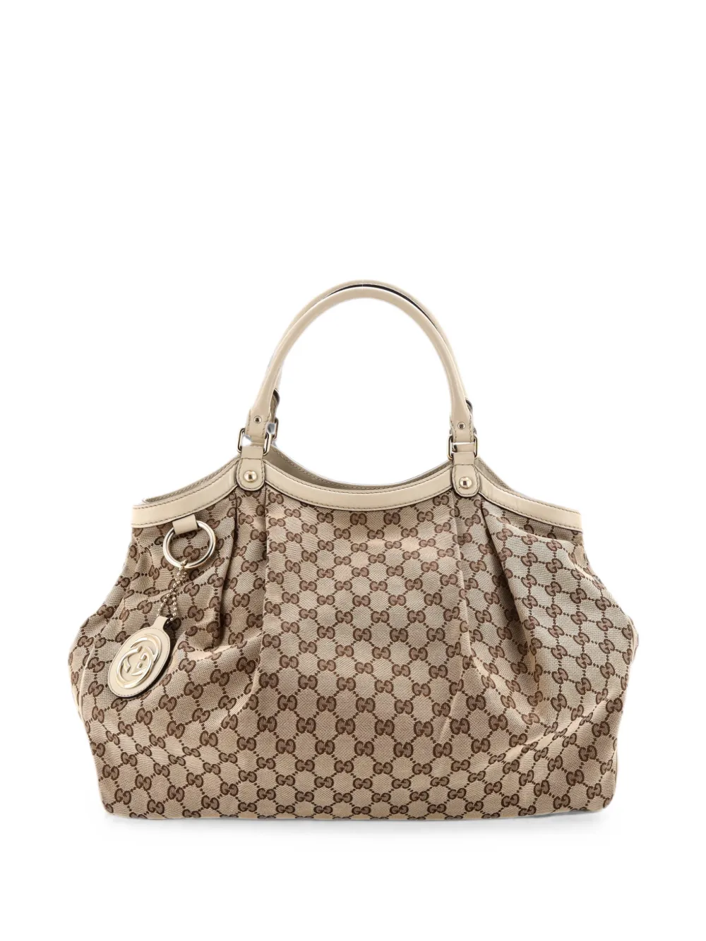 Gucci Pre-Owned Sukey GG Canvas with Leather Large tote bag - Braun