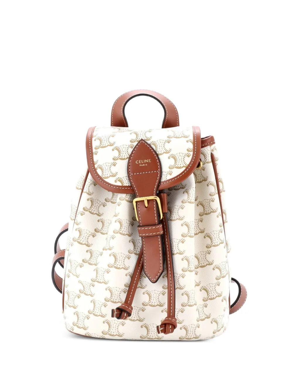 Celine Pre-Owned Folco Triomphe Coated Canvas Mini backpack - Toni neutri