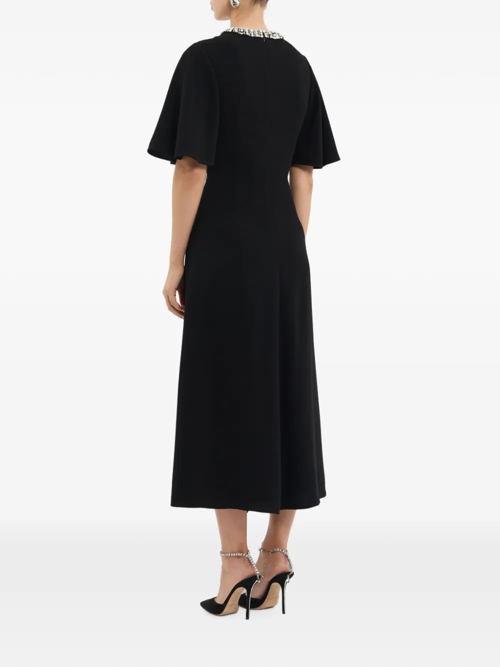 Rebecca Vallance Noemi midi-jurk Zwart