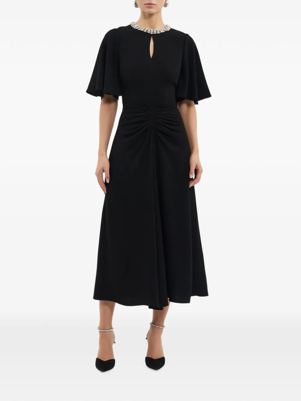 Rebecca Vallance Noemi midi-jurk Zwart