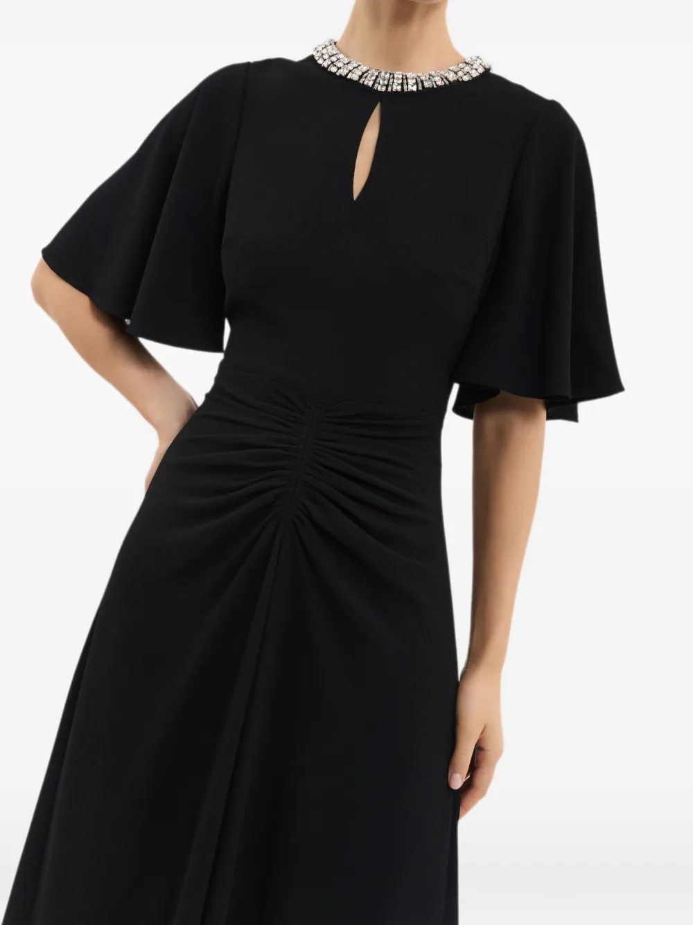 Rebecca Vallance Noemi midi-jurk Zwart