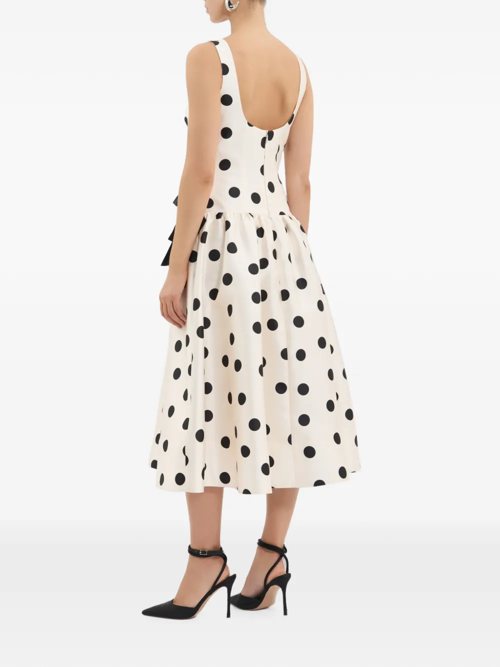 Rebecca Vallance Bacio midi-jurk Beige