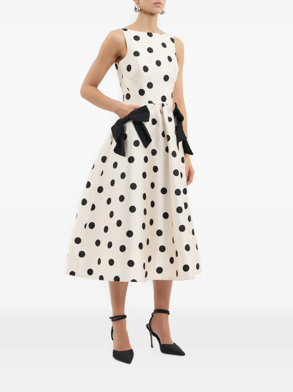Rebecca Vallance Bacio midi-jurk Beige