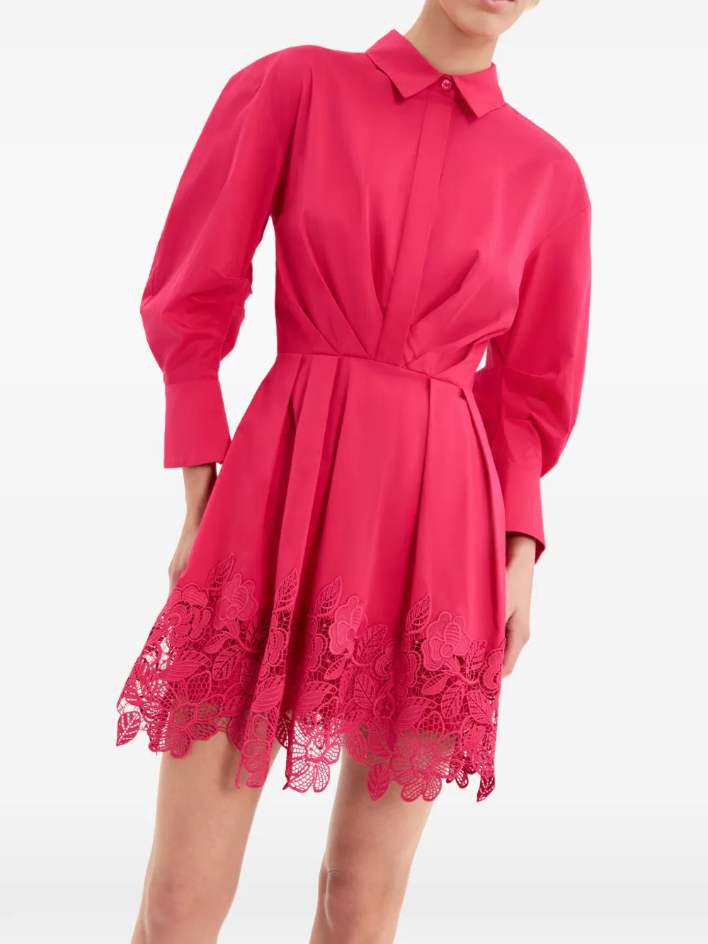 Rebecca Vallance Claribelle mini-jurk met lange mouwen Roze
