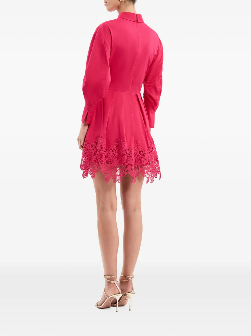 Rebecca Vallance Claribelle mini-jurk met lange mouwen Roze