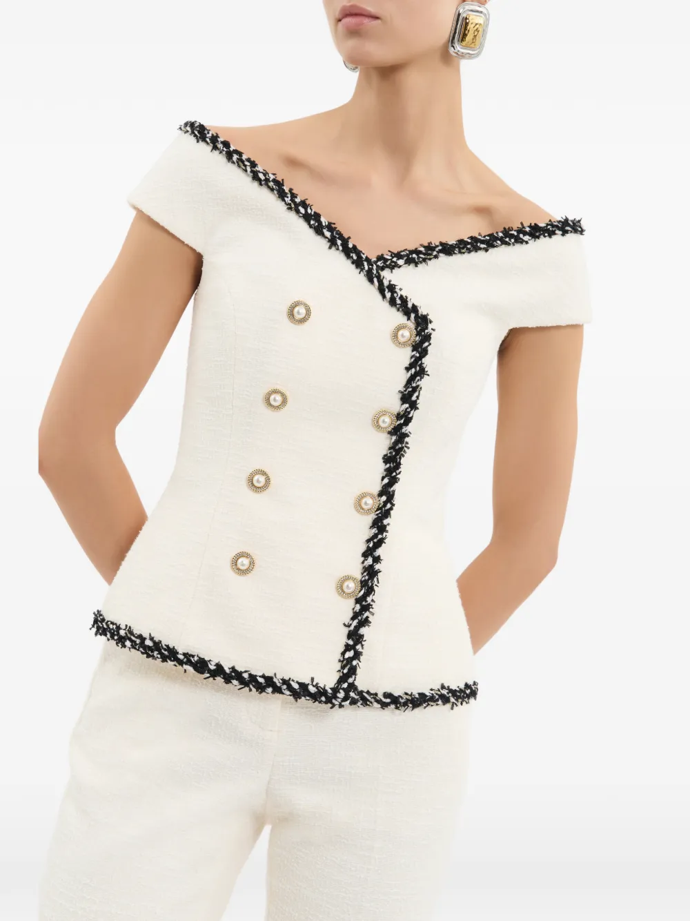 Rebecca Vallance Jacquie top Beige