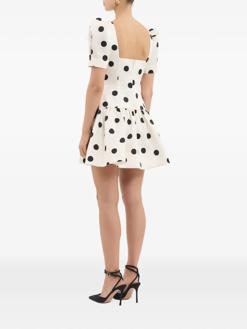 Rebecca Vallance Bacio mini-jurk met korte mouwen Beige
