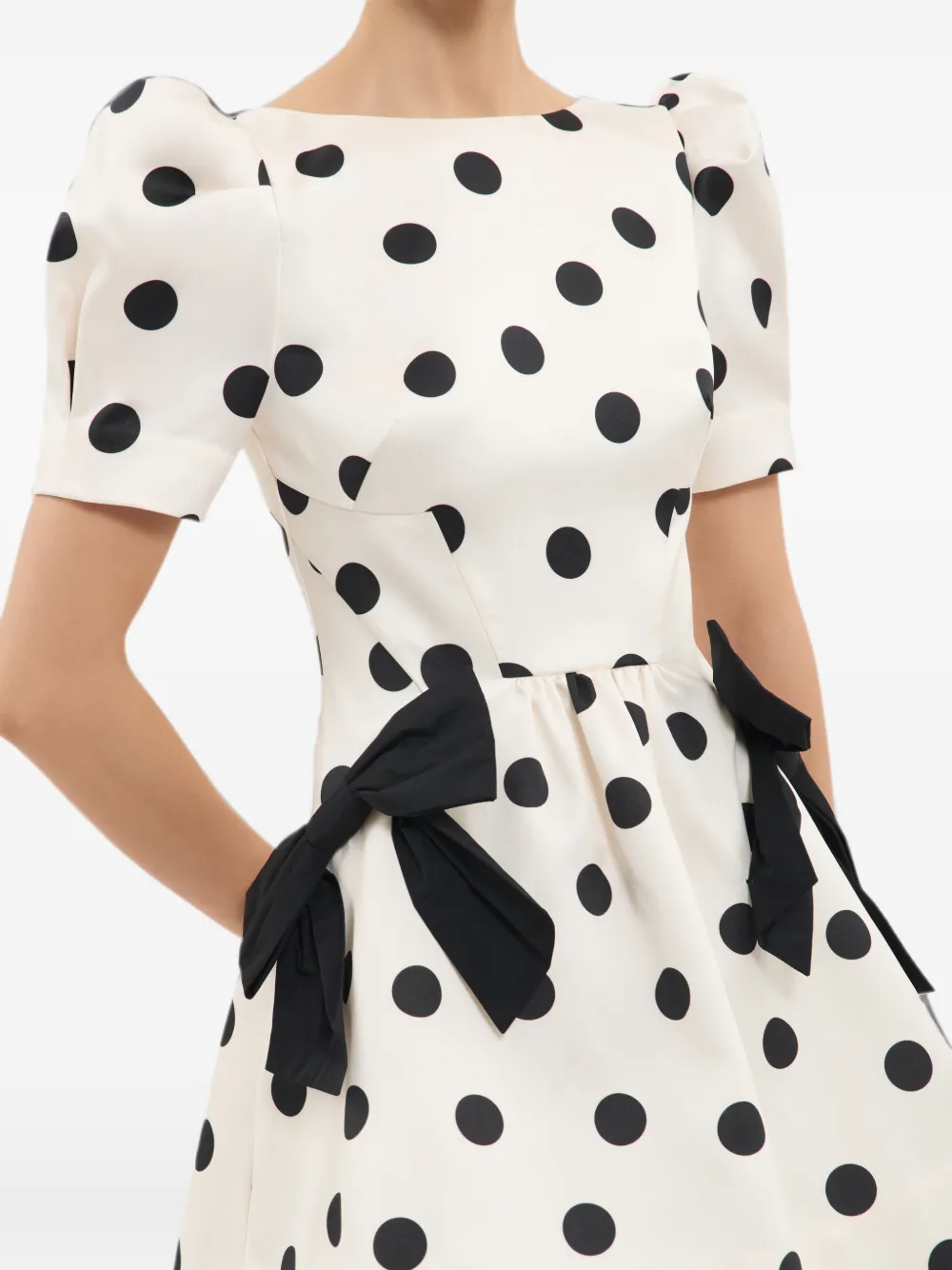 Rebecca Vallance Bacio mini-jurk met korte mouwen Beige