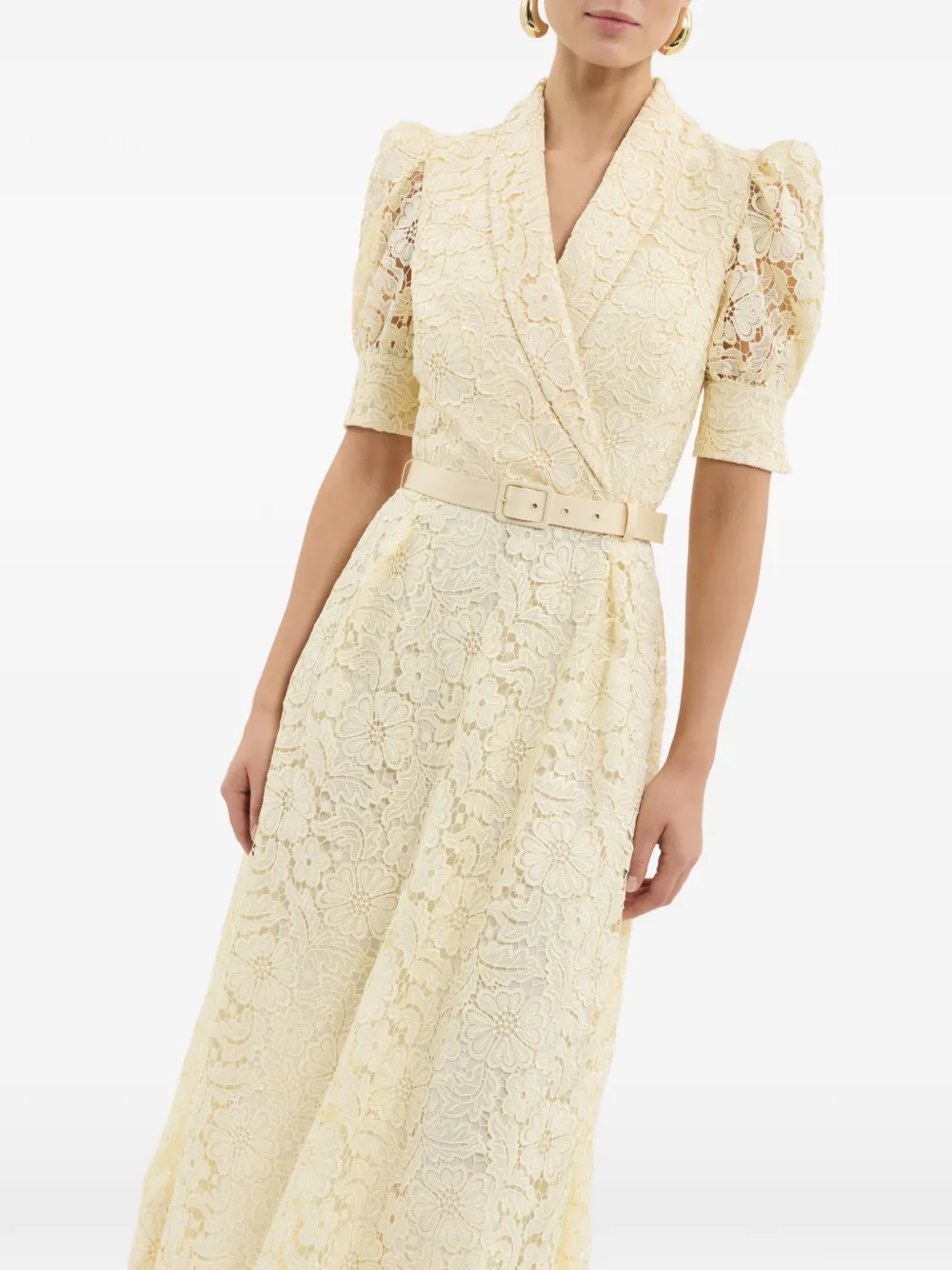 Rebecca Vallance Citrine midi-jurk Geel