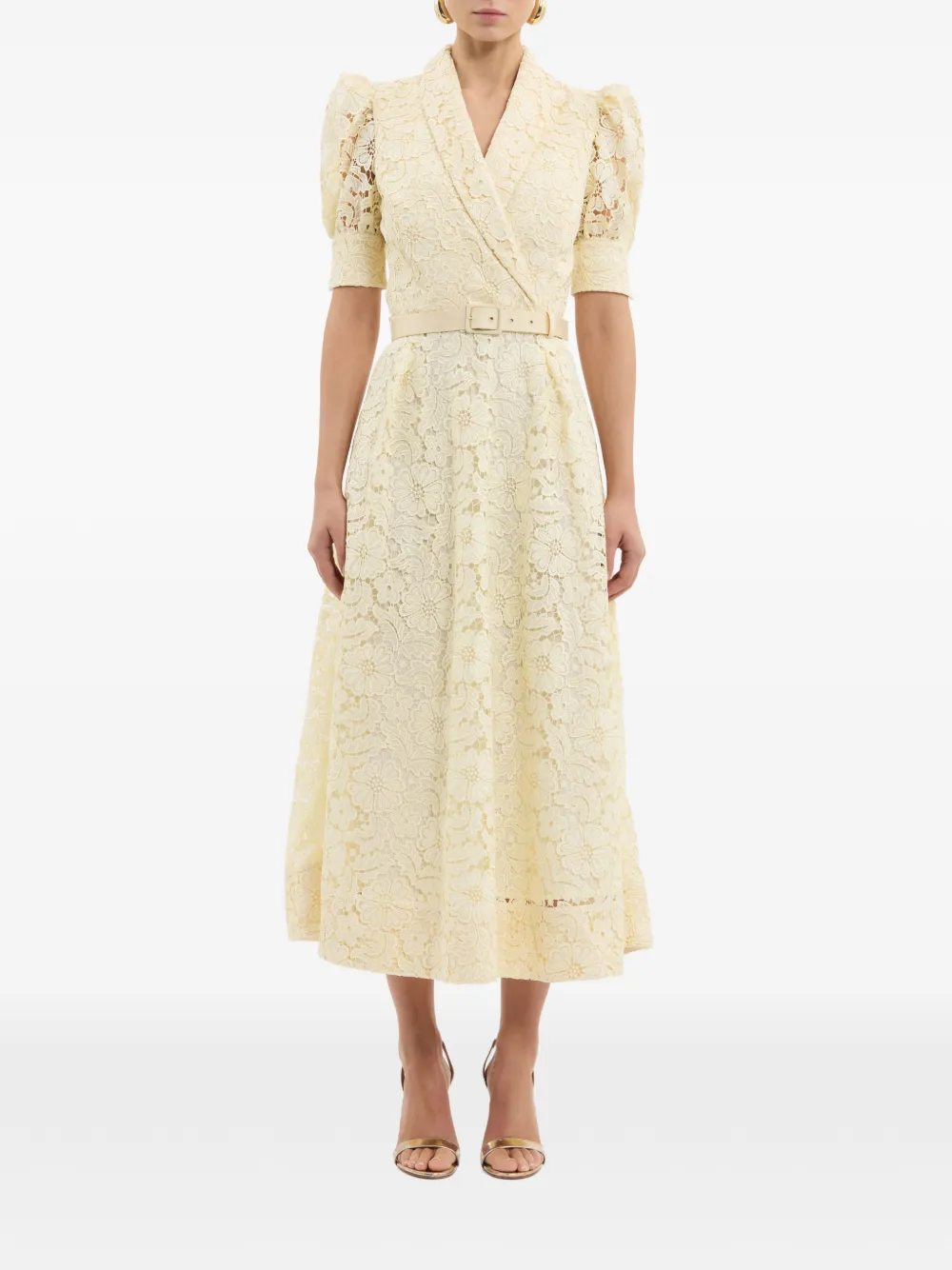 Rebecca Vallance Citrine midi-jurk Geel