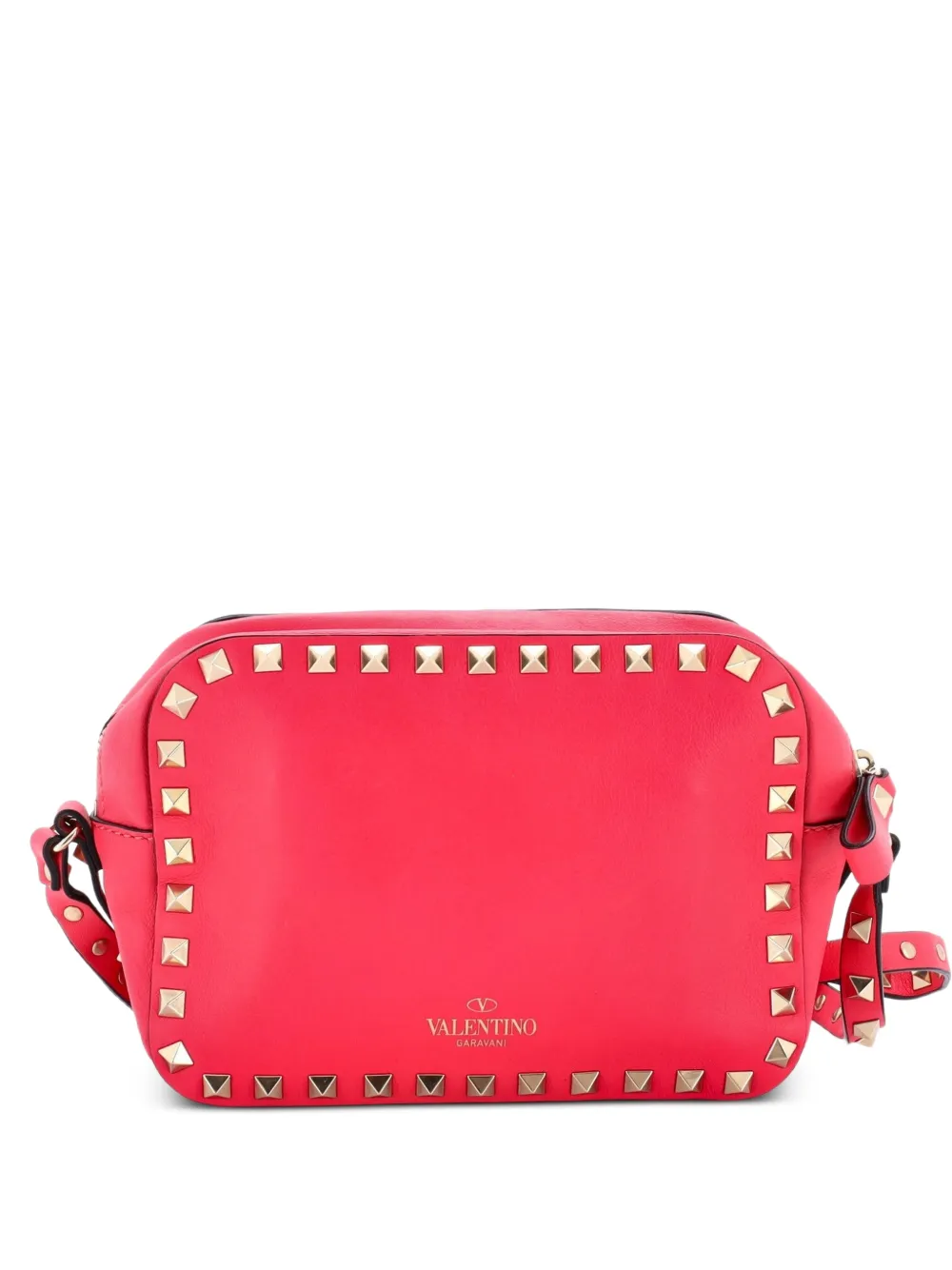 Valentino Garavani Pre-Owned Rockstud Camera Leather crossbody bag - Rosa