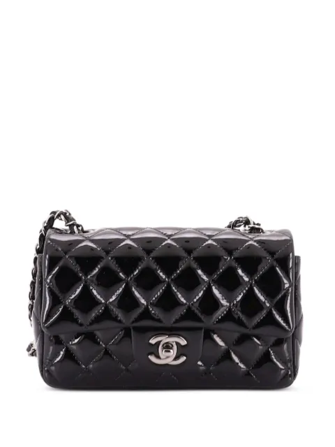 CHANEL Pre-Owned Classic Single Flap Bag Quilted Patent Mini crossbody bag