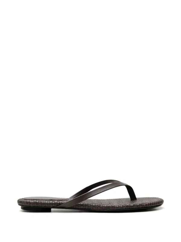 St. Agni Woven Leather Sandals in Brown