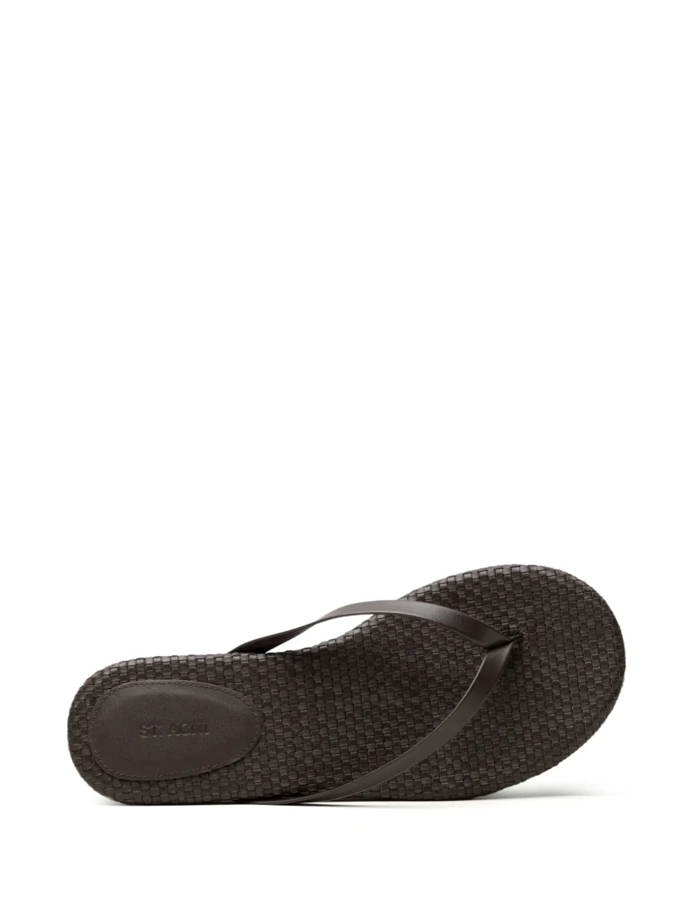 St. Agni woven leather sandals Bruin