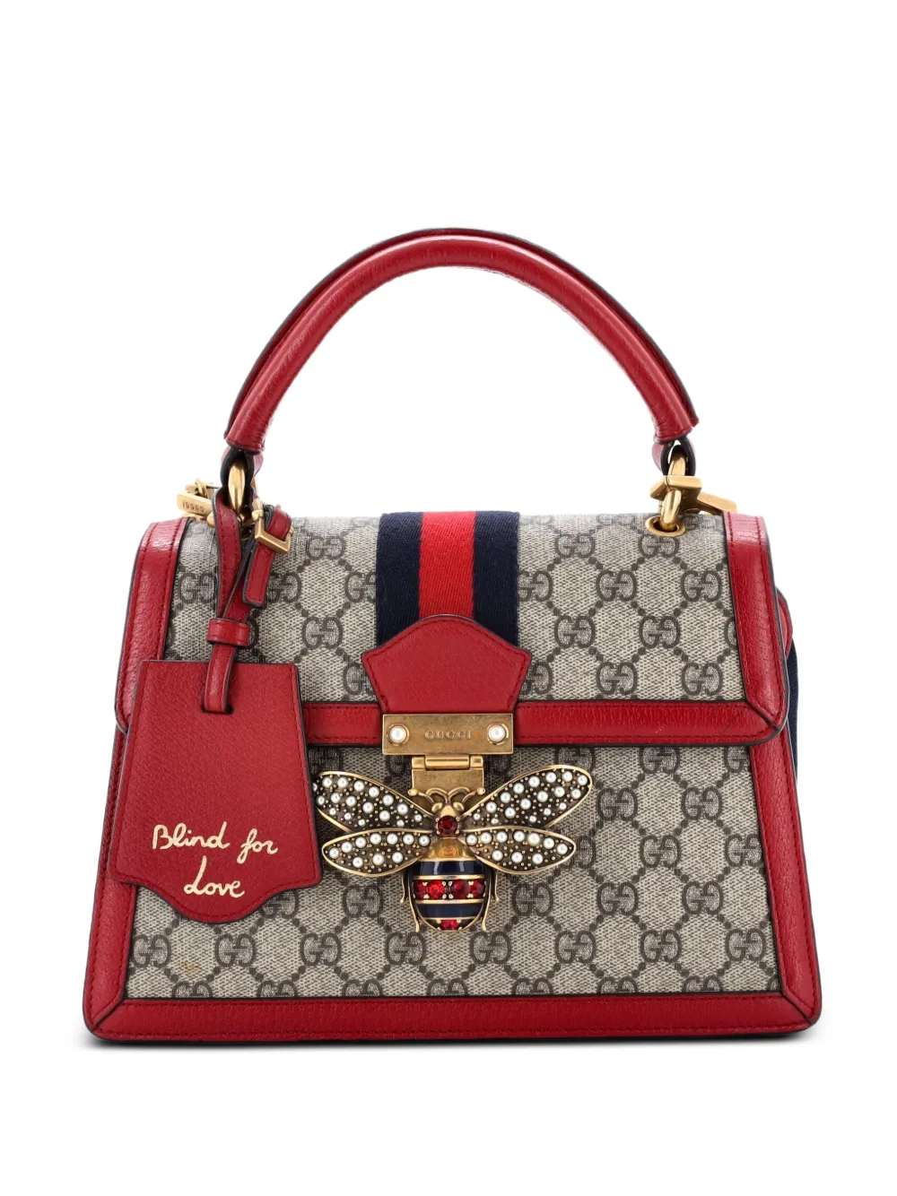 Gucci Pre-Owned Queen Margaret Top Handle Bag GG Coated Canvas with Leather Small satchel - Marrone