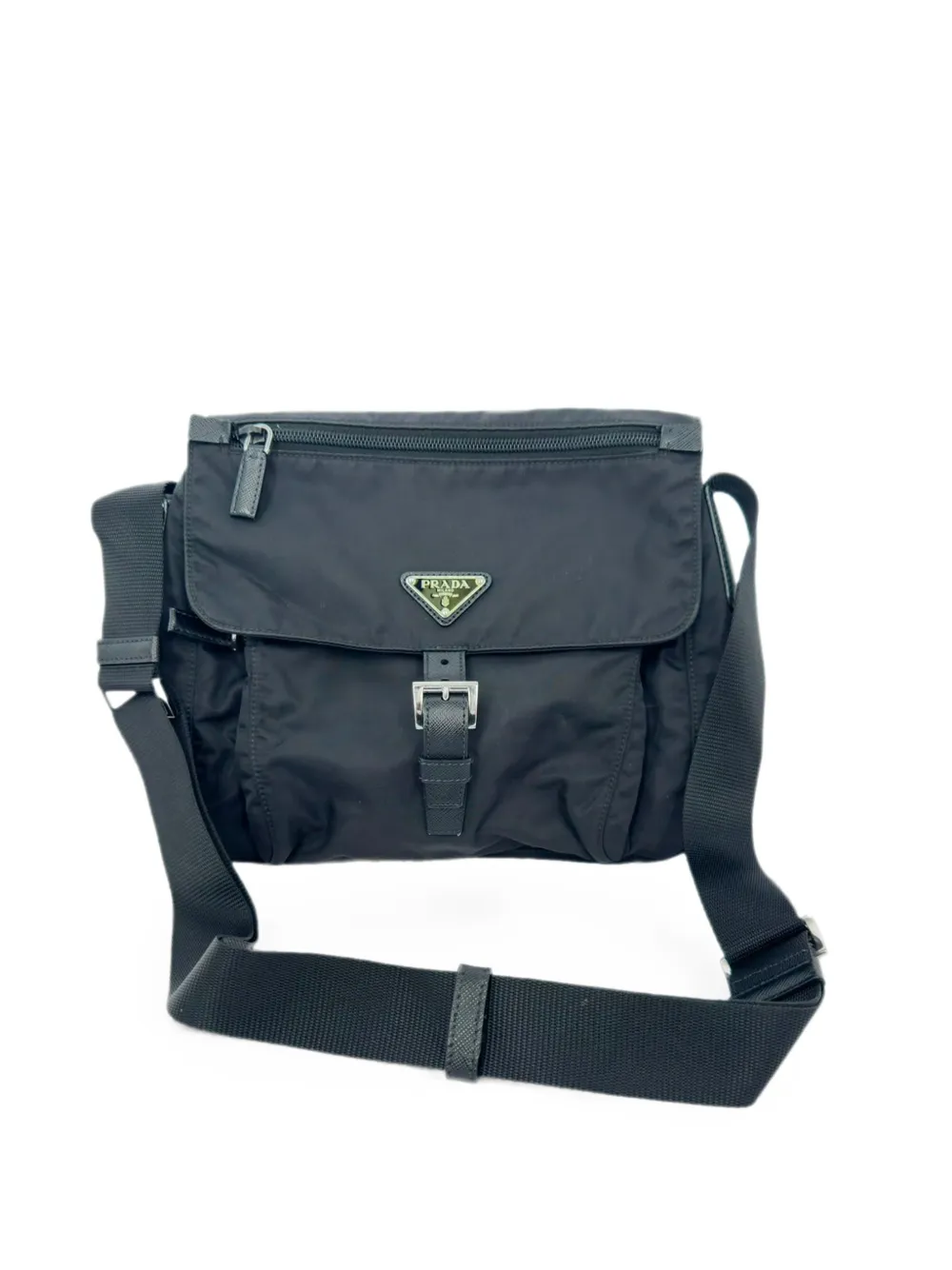 Prada Pre-Owned buckled messenger bag - Schwarz