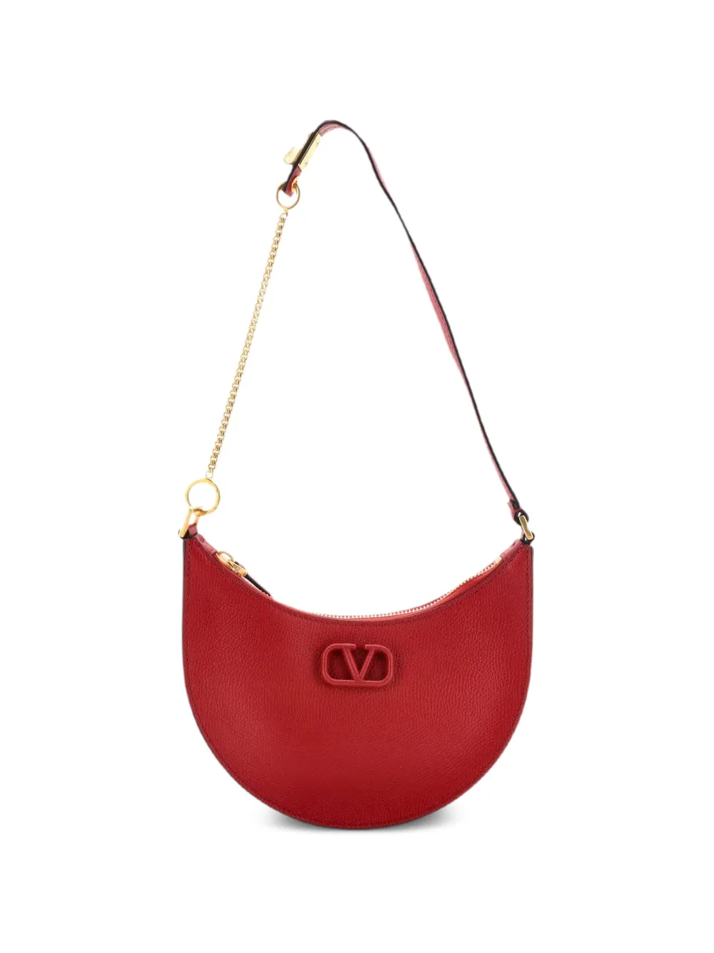 Valentino Garavani Pre-Owned VLogo Leather Mini hobo bag - Rosso