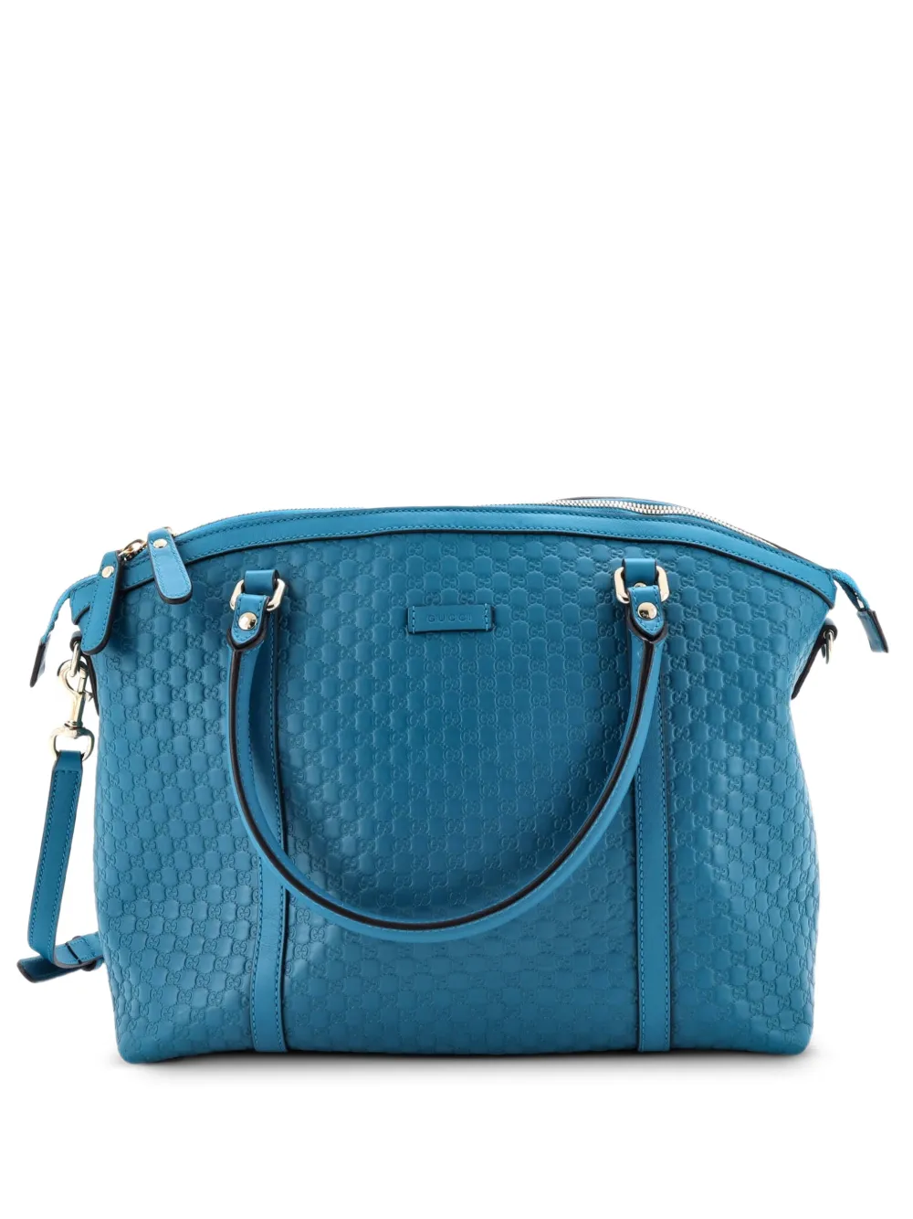 Gucci Pre-Owned Britt Convertible Dome Microguccissima Leather Medium satchel - Blu